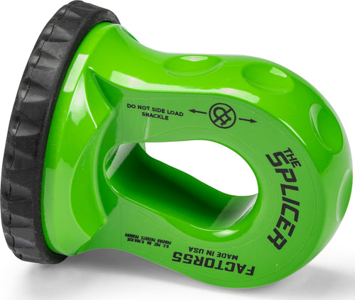 Synthetic Rope Shackle Factor 55 Splicer, Fits Rope up to 1/2" - Green