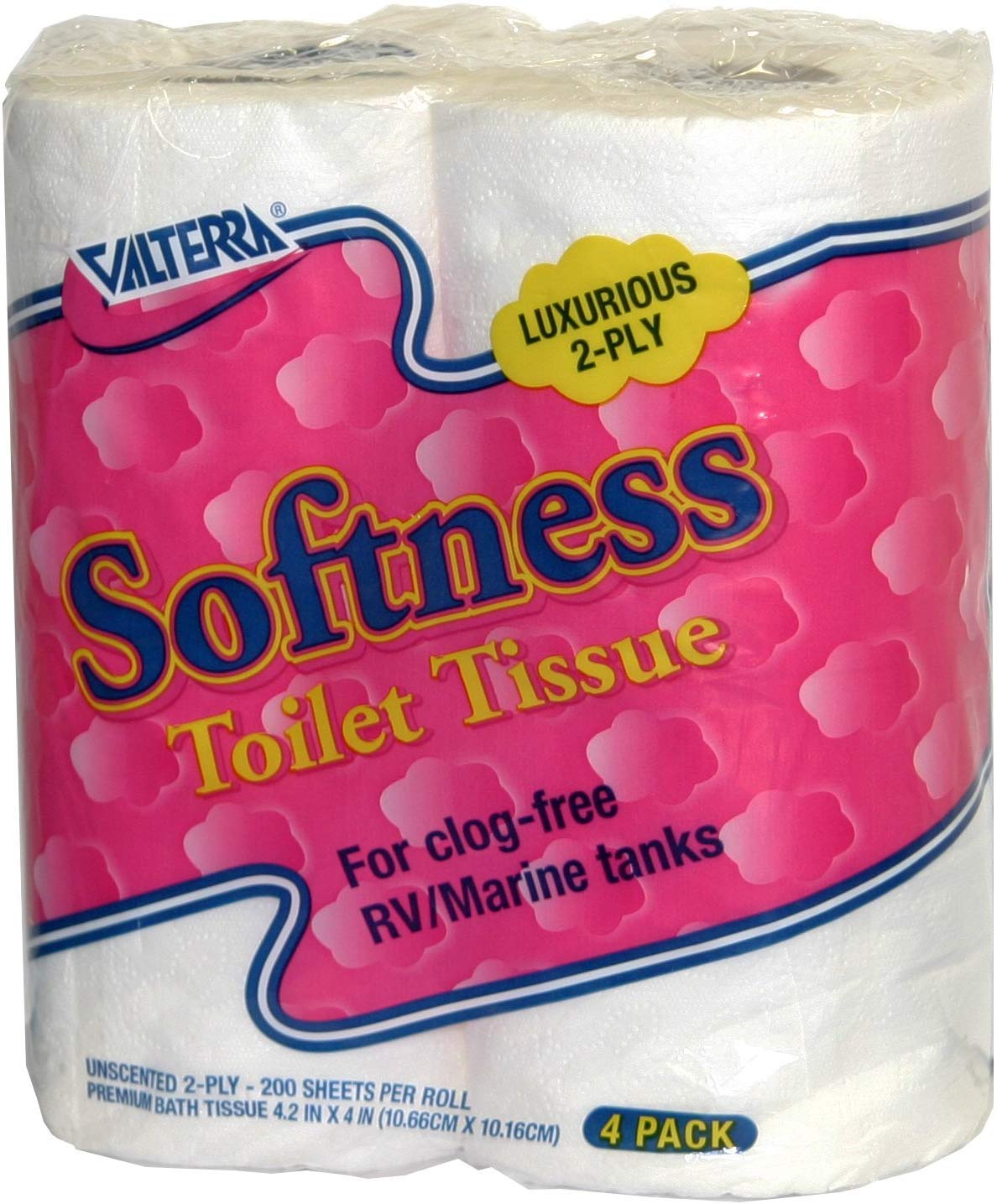 Valterra Products Go Power! Q23630 Toilet Tissue Softness 2 Ply Pack of 4