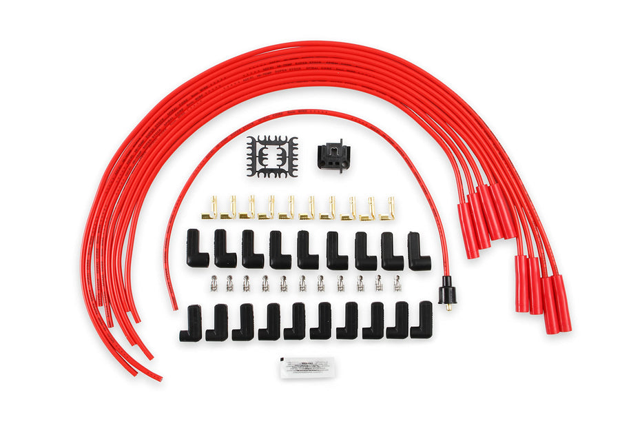 Super Stock ACCEL 5040R Spark Plug Wire Set - 8mm - Universal - Red Wire with Red Straight Boots