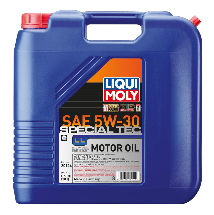 LIQUI MOLY SAE 5W-30 Special Tec LL | 20 L | Fully synthetic engine oil | SKU: 20124