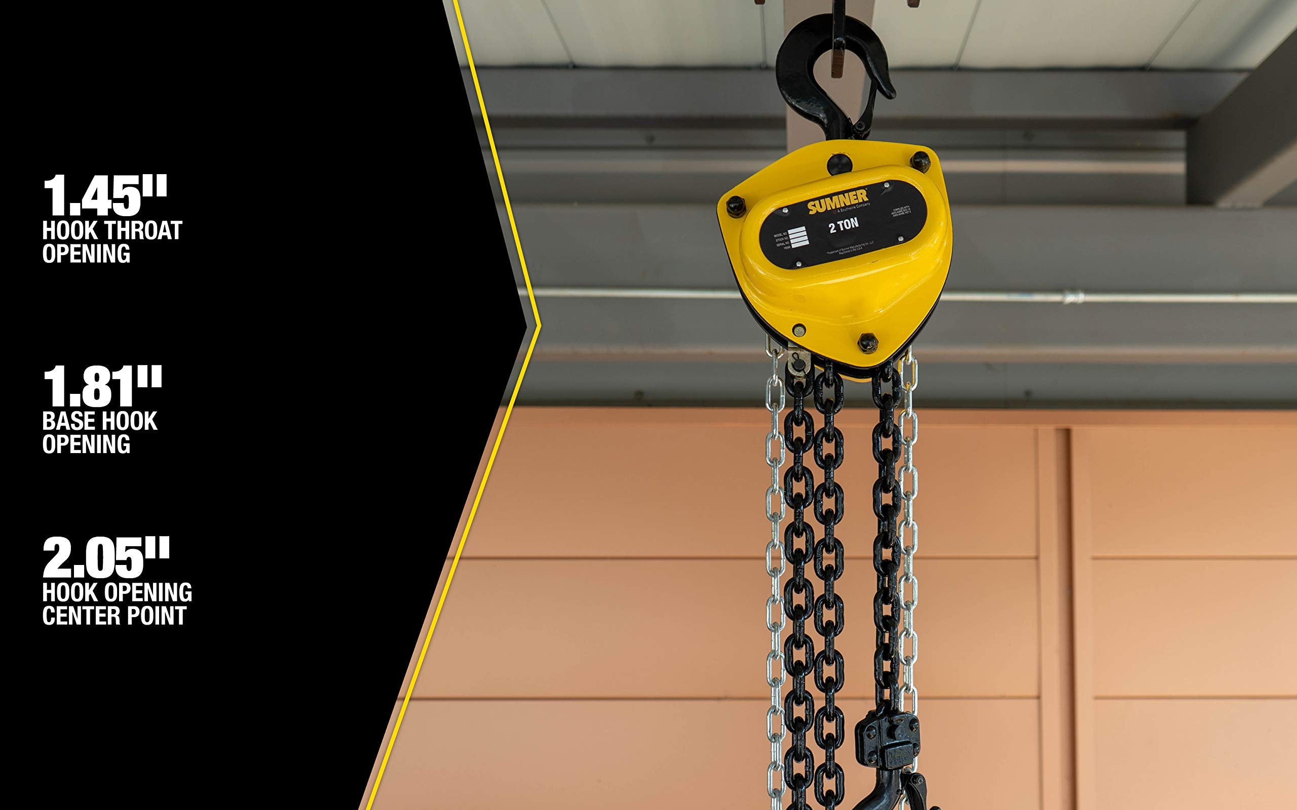 SUMNER Southwire 2 Ton Chain Hoist with 20 ft. Chain Fall