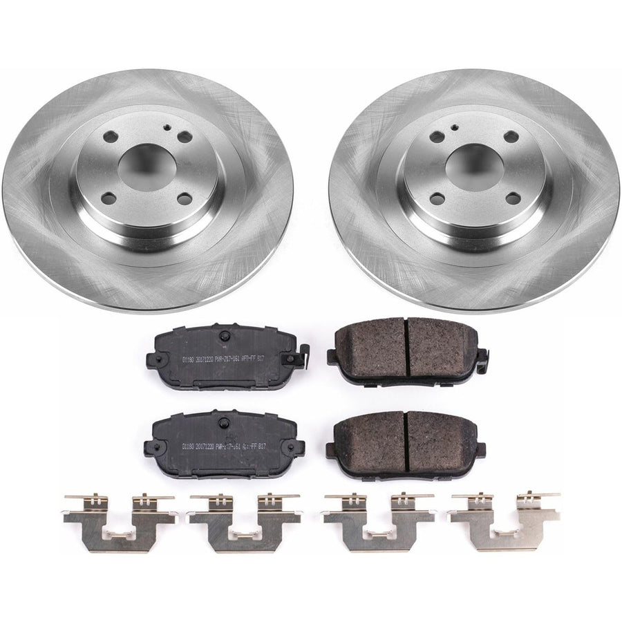 Power Stop KOE7362 Rear Replacement Brake Kit-OE Brake Rotors & Ceramic Brake Pads For Fiat 124 Spider 2017-2020, Mazda MX-5 Miata 2016-2022 [Model Specific]