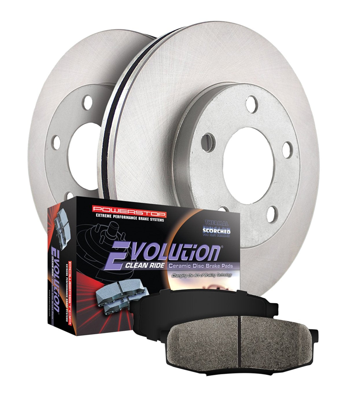 Power Stop KOE7208 Brake Kit-OE Replacement Front Rotors & Ceramic Brake Pads