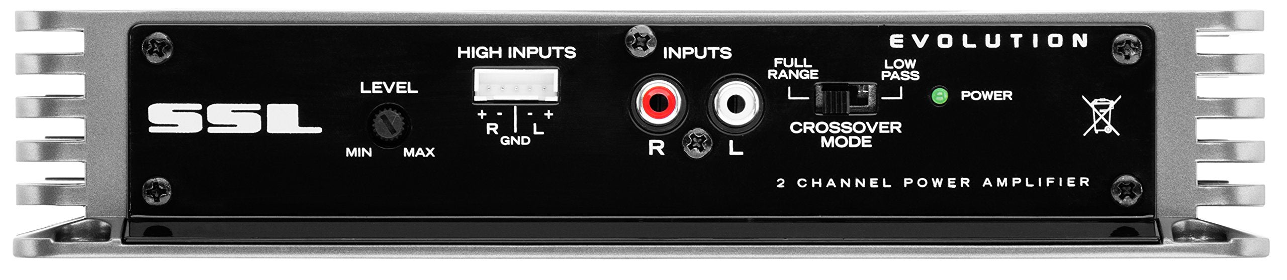Sound Storm EV2.200 Laboratories 2 Channel Car Audio Amplifier - 200 High Output, 2-8 Ohm Stable, High/Low Level Inputs, Hook Up to Subwoofer for Bass