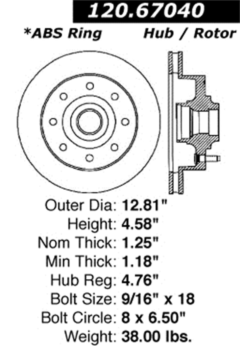 Sport Drilled/Slotted Brake Rotor StopTech 127.67040L (Front Left), 1 Pack