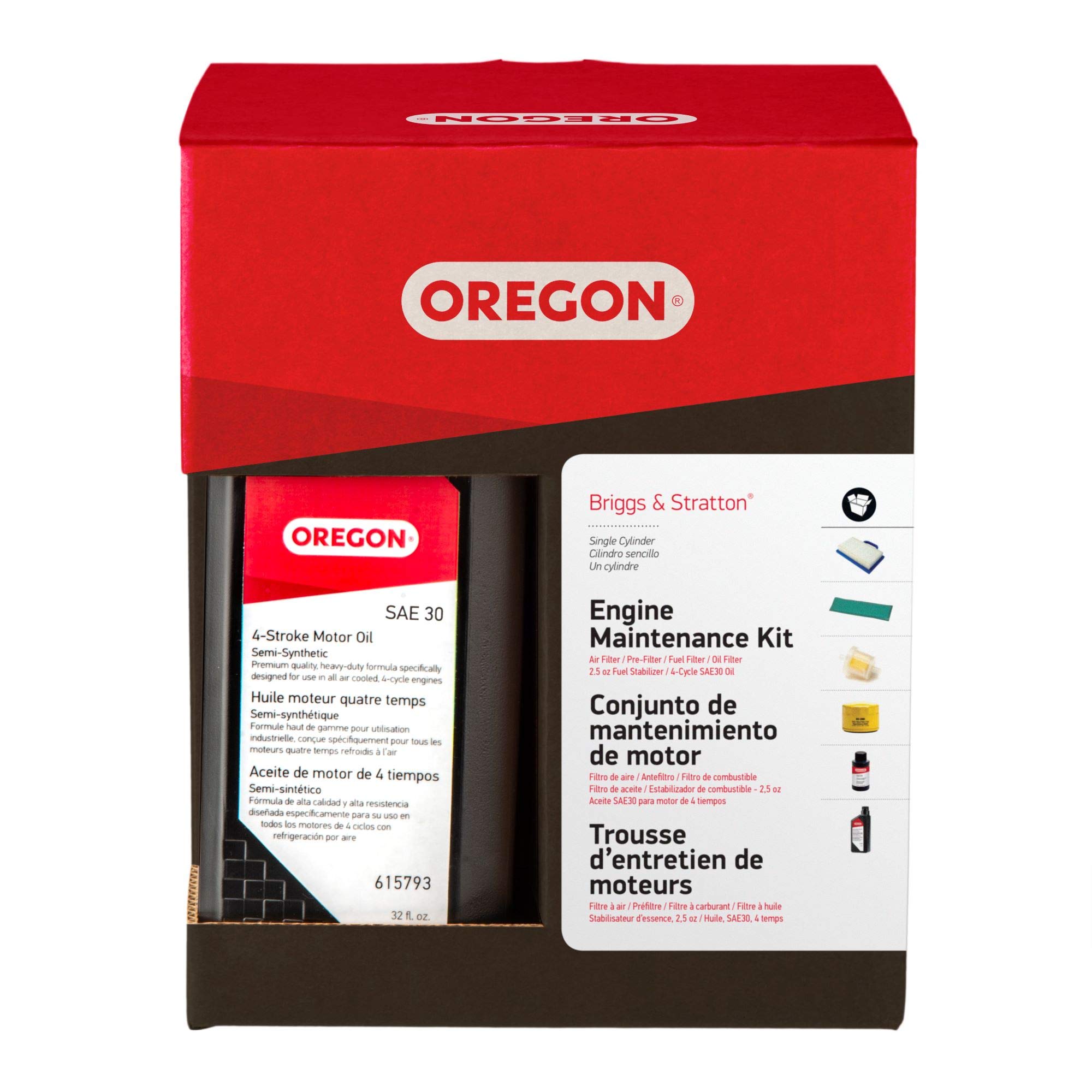 Oregon Lawn Mower Engine Maintenance Kit 01-105 for Briggs & Stratton Single Cylinder Engines
