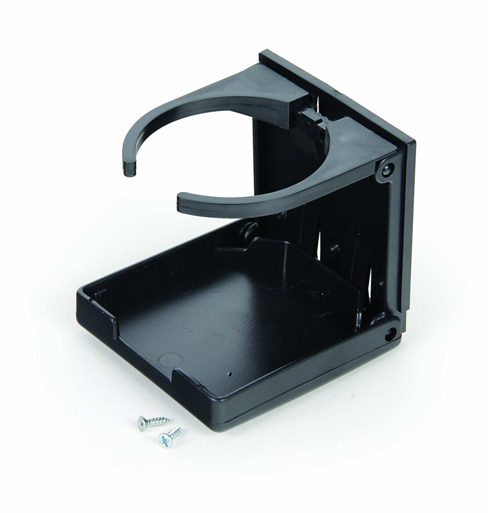 Camco Drink Holder Camper/RV - Features Adjustable Space-Saving Design & Holds Almost Any Size Mug, Cup, Bottle or Can - Extra Cup Holder for Cars, Trucks, RVs, Vans, Boats, and More - Black (44044)