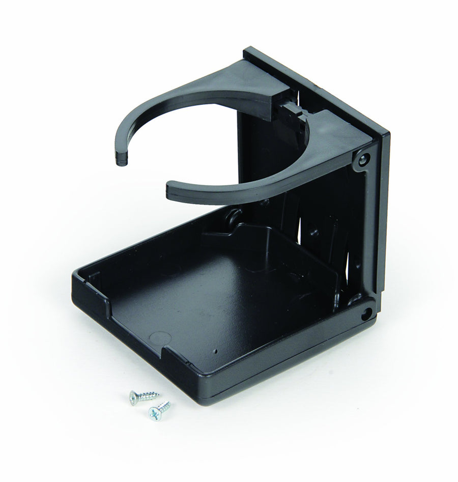 Camco Drink Holder Camper/RV - Features Adjustable Space-Saving Design & Holds Almost Any Size Mug, Cup, Bottle or Can - Extra Cup Holder for Cars, Trucks, RVs, Vans, Boats, and More - Black (44044)