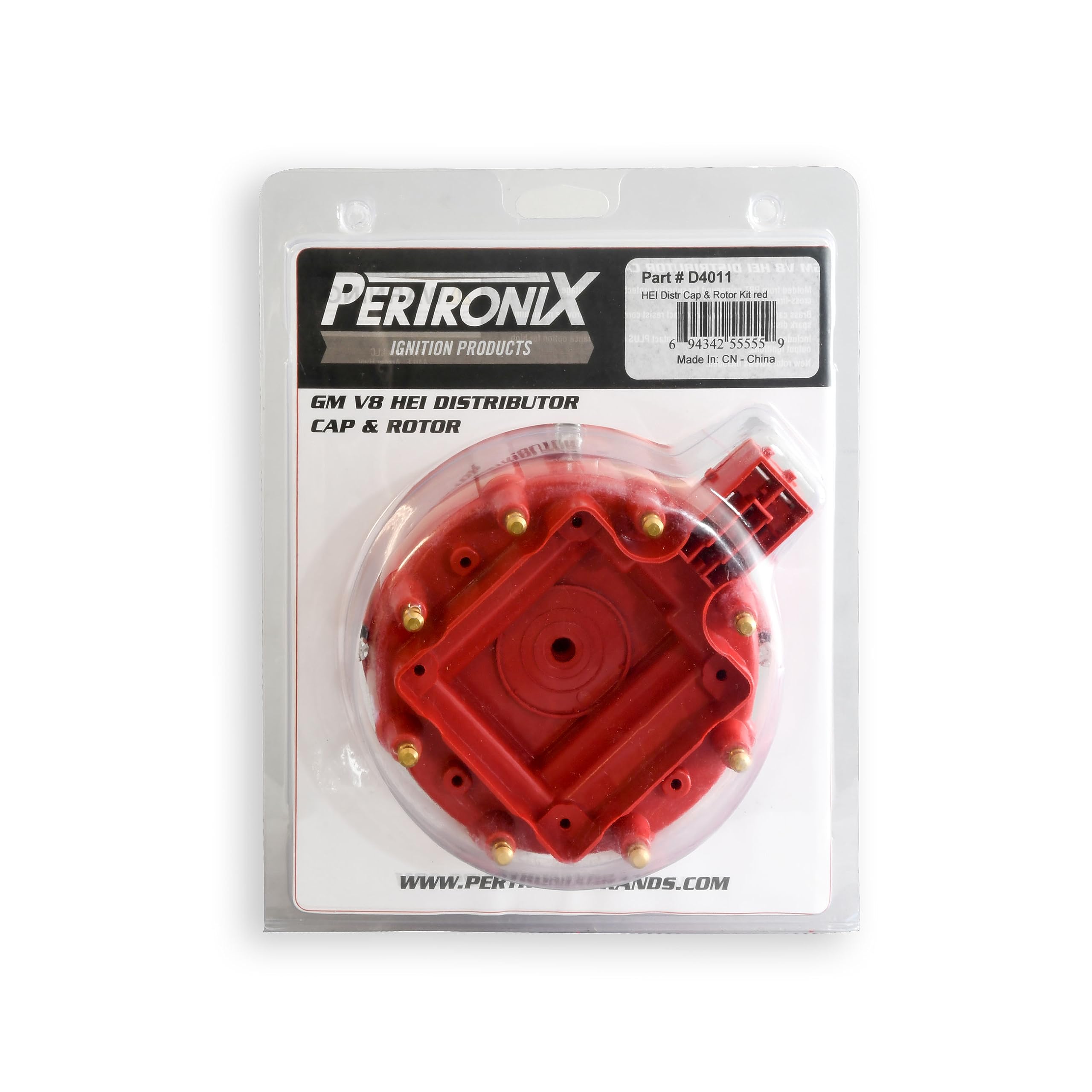 HEI Distributor Cap & Rotor Kit Pertronix D4011 (Red)
