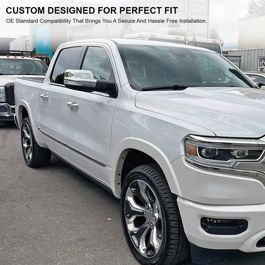 Power Spec-D Tuning Chrome Heated + LED Signal + Blind Spot Monitor BSM Right Passenger Side Mirror Compatible with 2019-2024 Ram 1500