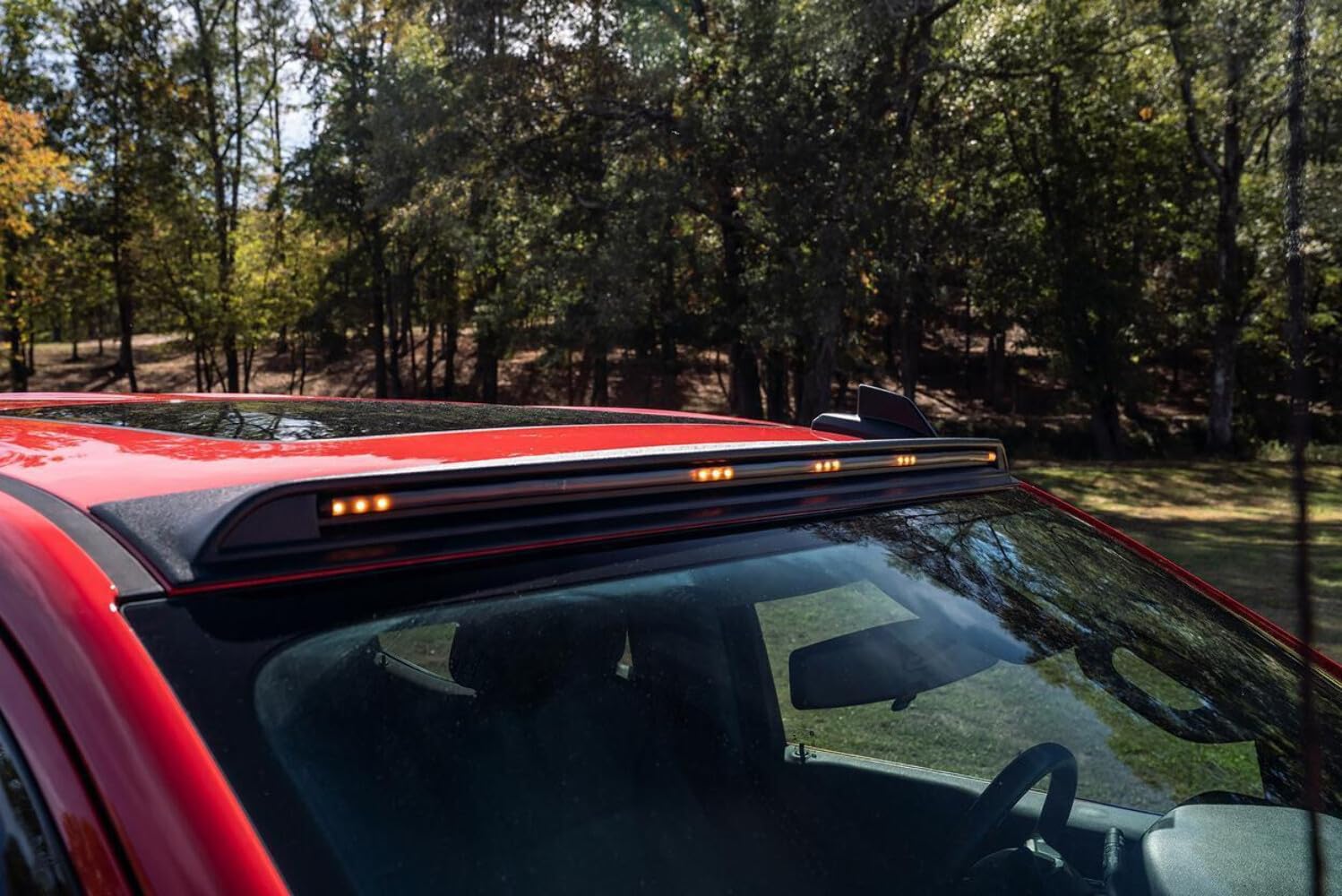 Aerocab / Marker Light Auto Ventshade [AVS] | Fits 2019 - 2024 Dodge Ram 1500 w/Sunroof (Includes TRX), 1 pc. | Black - 698173