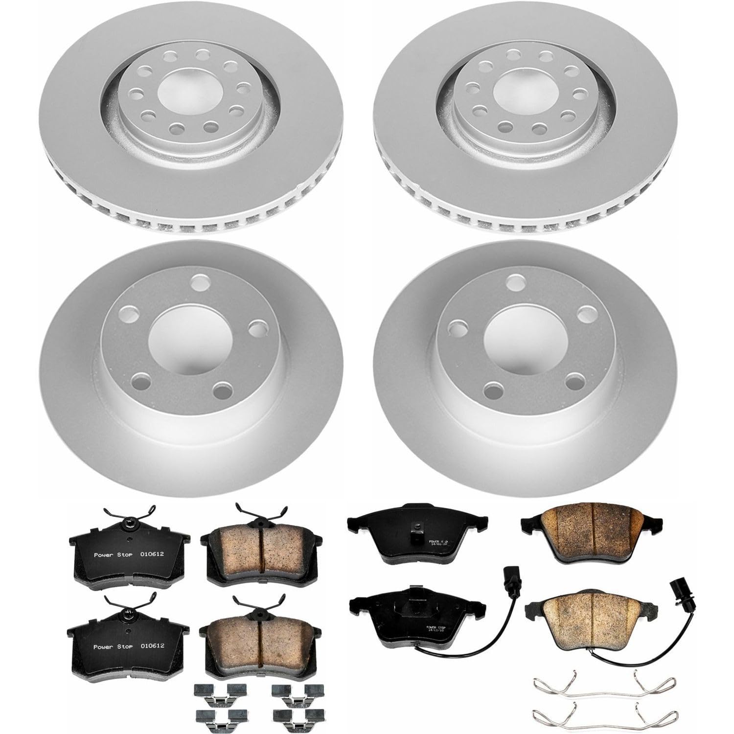 Power Stop Z23 Evolution Geomet® Coated Brake Kit Front and Rear For Audi Allroad Quattro 2001-2005 [Vehicle Specific]