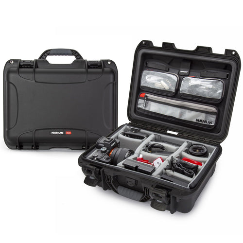 Pro Photo Kit NANUK 920 – Waterproof Travel Camera Hard Case with Padded Dividers & Lid Organizer, 16.7” x 13.4” x 6.8”, Dustproof & Impact-Resistant, Airline Carry-On Approved – Black