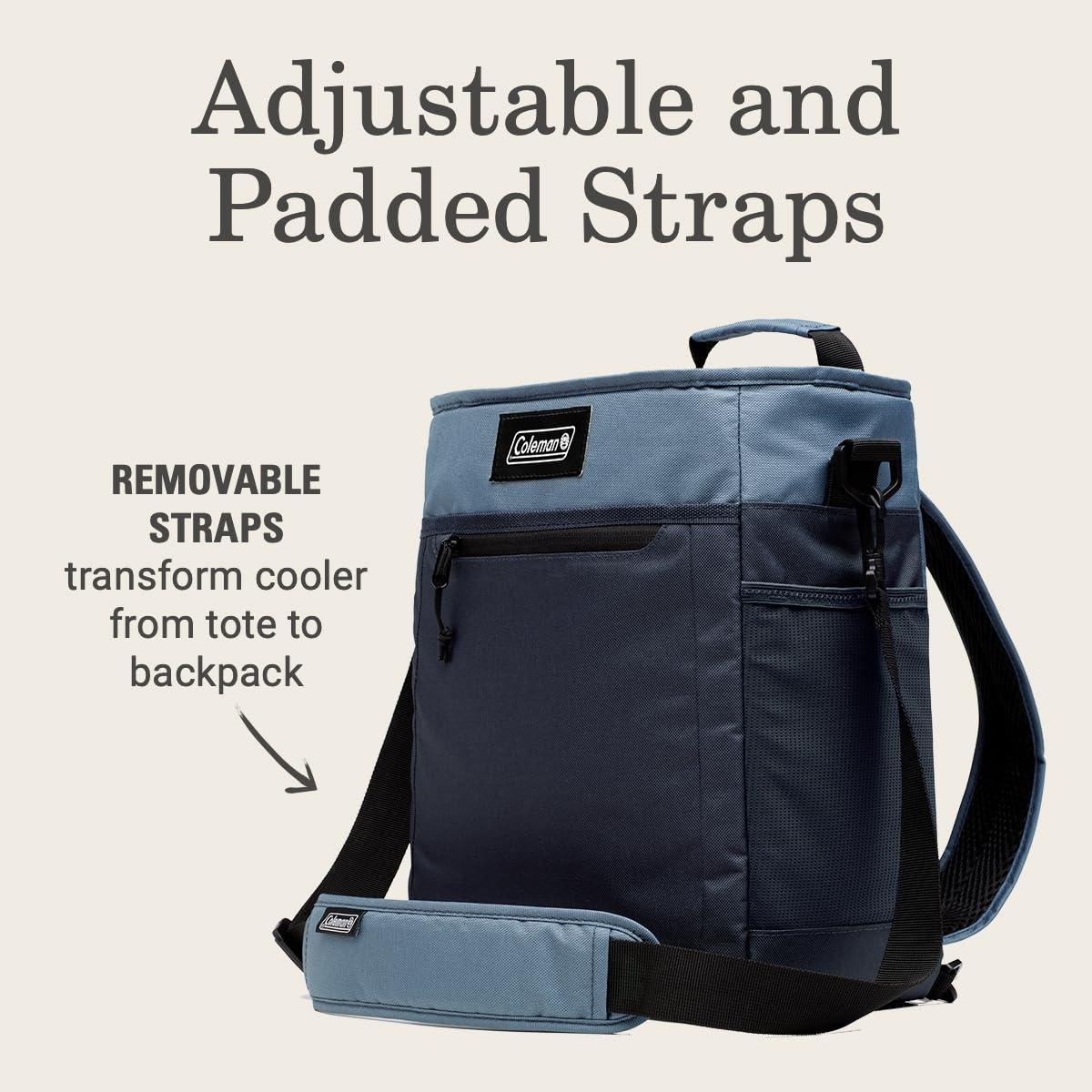 Coleman 16-Can TranslatR Leakproof Soft Cooler Backpack, Superior Ice Retention Keeps Contents Cold up to 12 Hrs, Made of Recycled Material, Great for Camping, Tailgating, Sports, Lunches & More