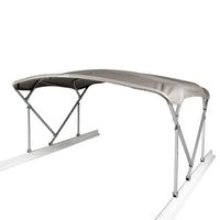 Manual Bimini Top Kit TAYLOR MADE PRODUCTS for Boats – 8'W x 10'L (Beige) – Bimini Top Replacement Kit Includes Frame, Canvas, Storage Boot – Four-Bow Bright Dip Anodized Aluminum Frame – 2020329857