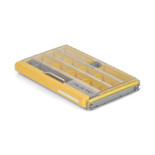 Plano 3600 EDGE Terminal Tackle Storage, Gray and Yellow, Includes 10 Hook Retainers, Rustrictor Rust-Resistant Technology, Waterproof Premium Fishing Utility Box