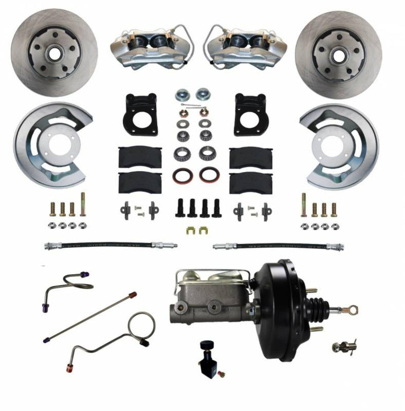 Power Disc Brake Conversion LEED BRAKES 1971-73 Mustang - 4Piston