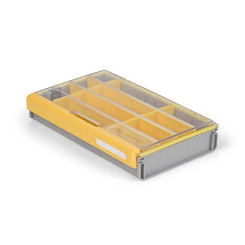 Plano 3700M Edge Flex Tackle Storage | Premium Tackle Organization with Rust Prevention | Includes 38 Flex dividers, yellow/gray