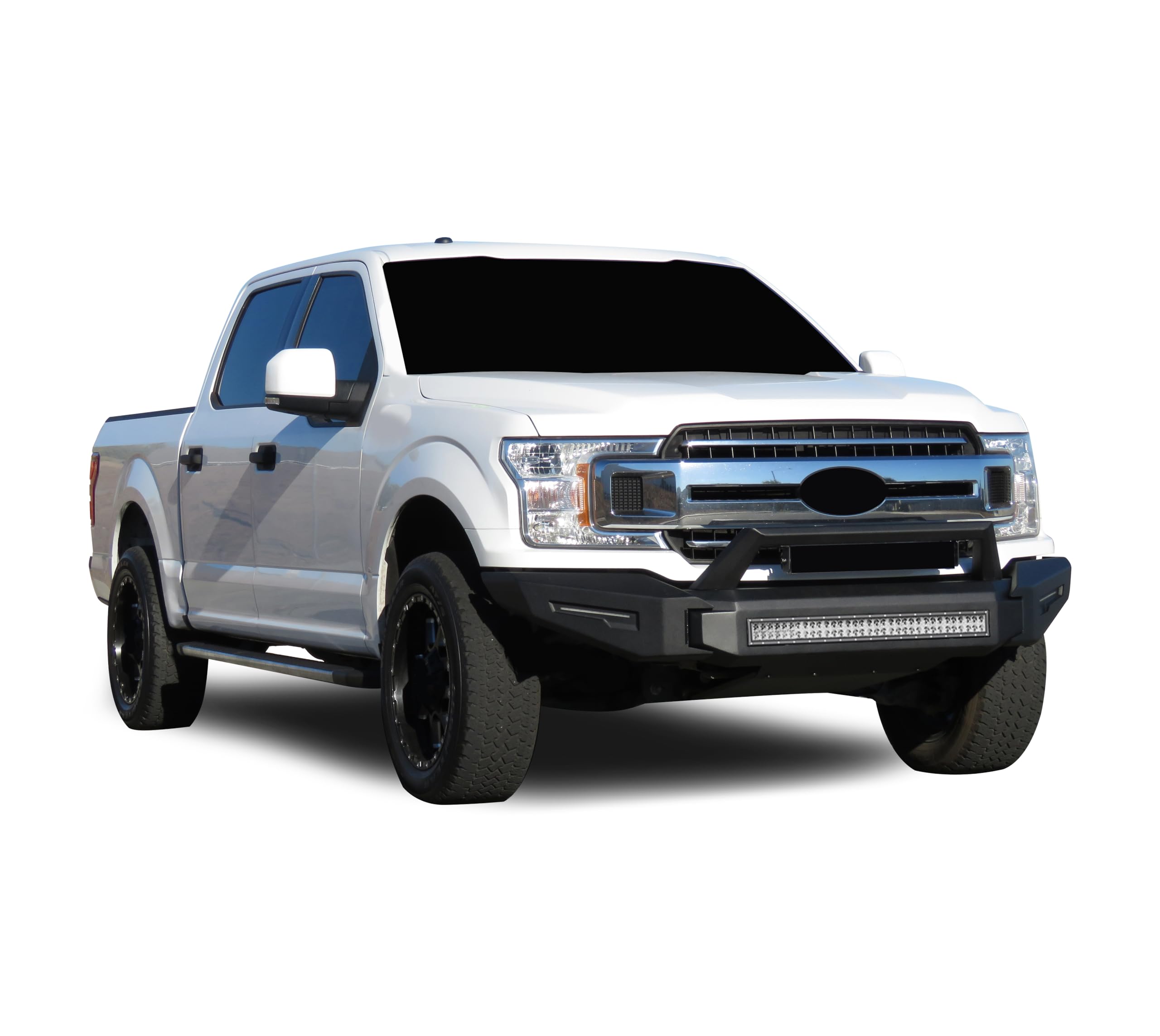 Armour II Black Horse Heavy Duty Front Bumper Kit Matte Black Compatible with 2018-2020 Ford F-150-AFB-F119-K2