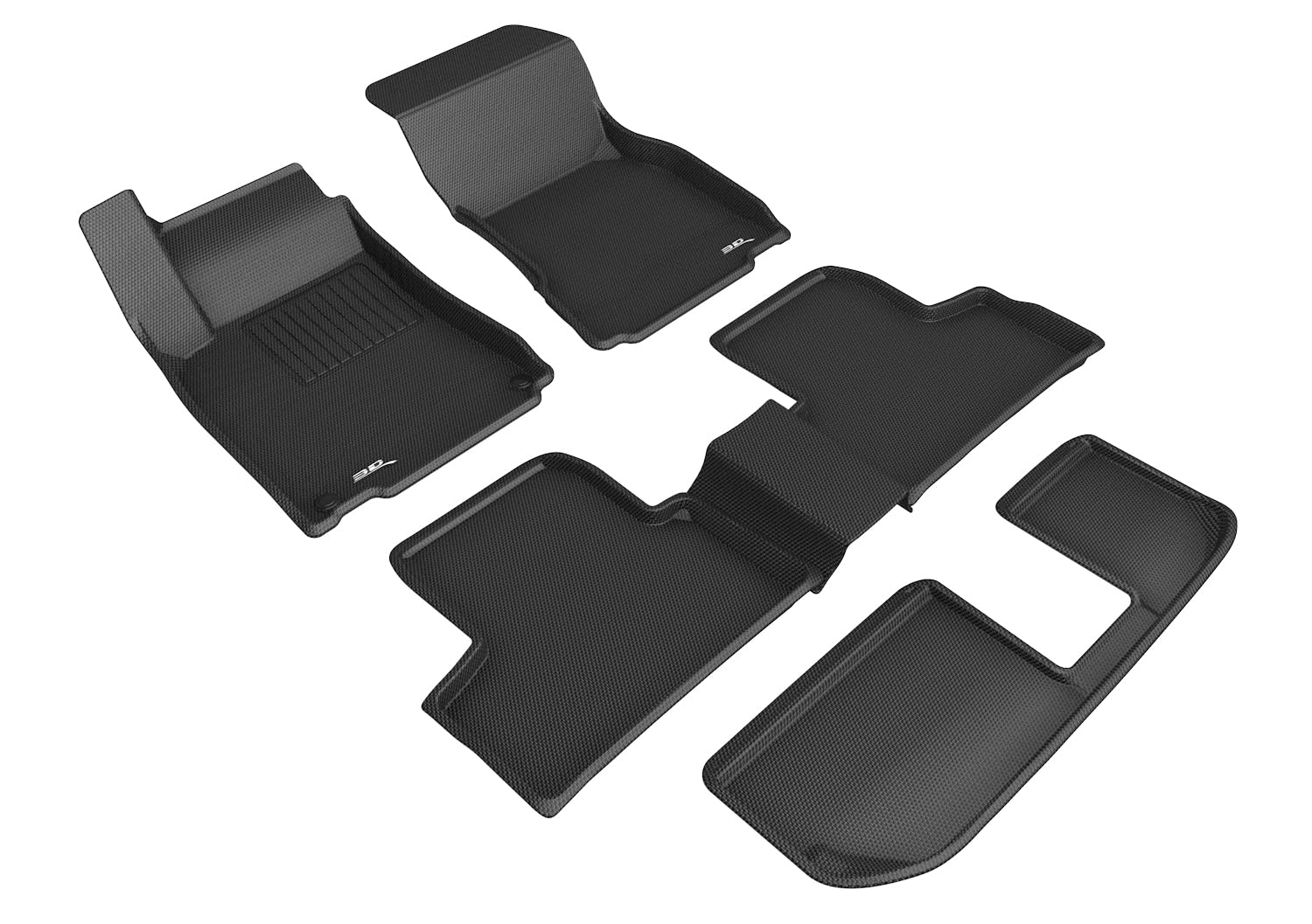3D MAXpider Kagu Custom Fit Floor Mat (Black) Compatible with Mercedes-Benz Glb 250 7-Seat (X247) 2020-2026 / Amg Glb35 (X247) 2021-2026 - Full Set