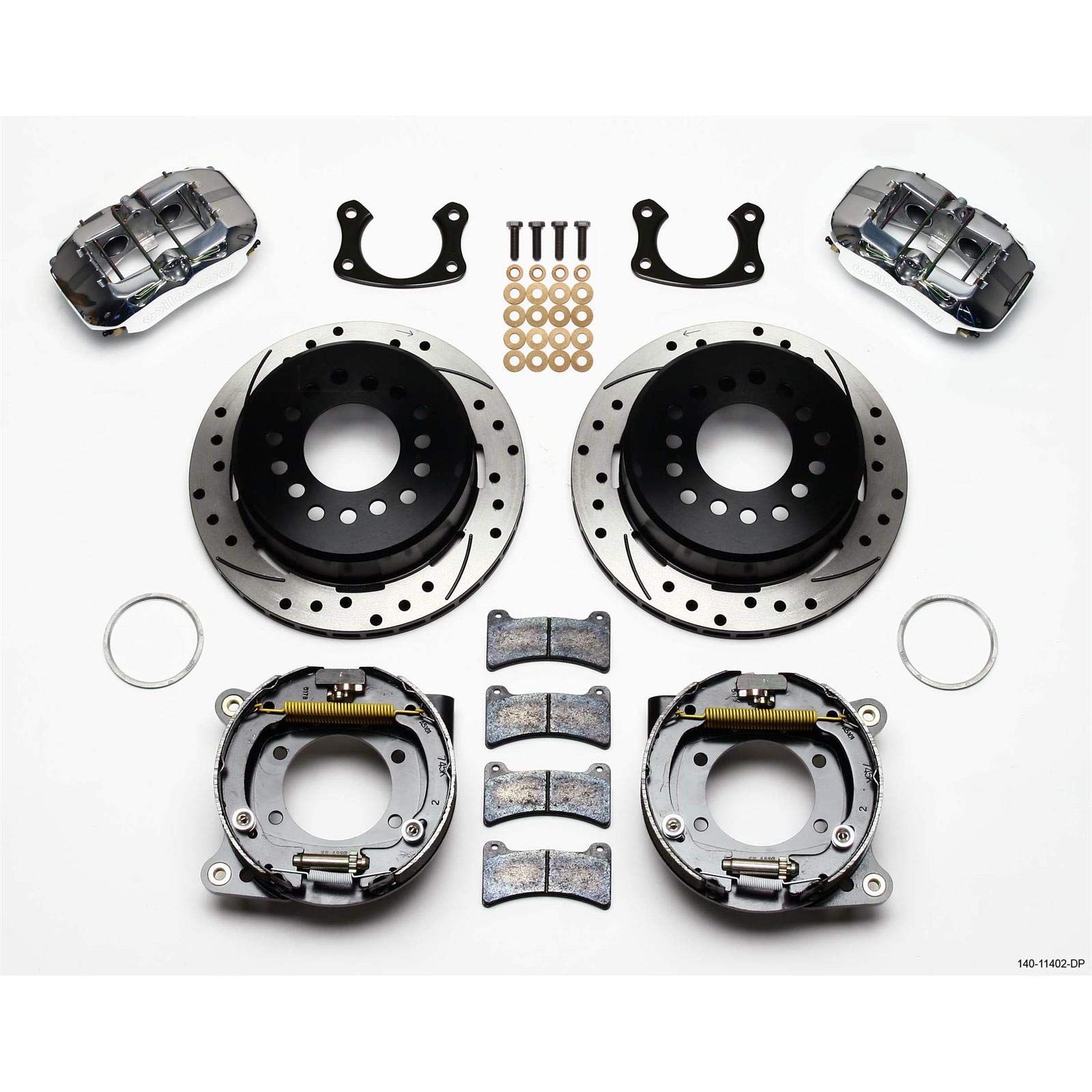 WILWOOD 140-11402-DP 11.00" P-Brake Kit,Drill-Pol New Big Ford FDP-LP 2.36" Offset