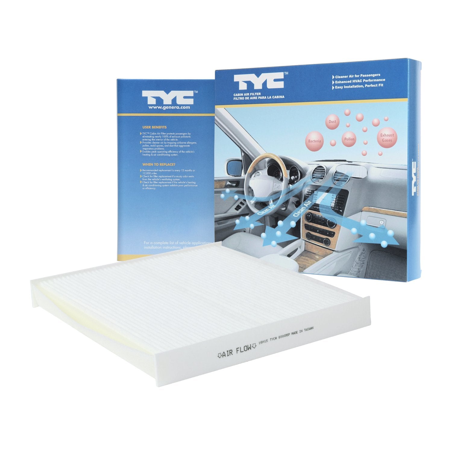 Cabin Air Filter TYC Compatible with 2007-2012 Mazda CX-7