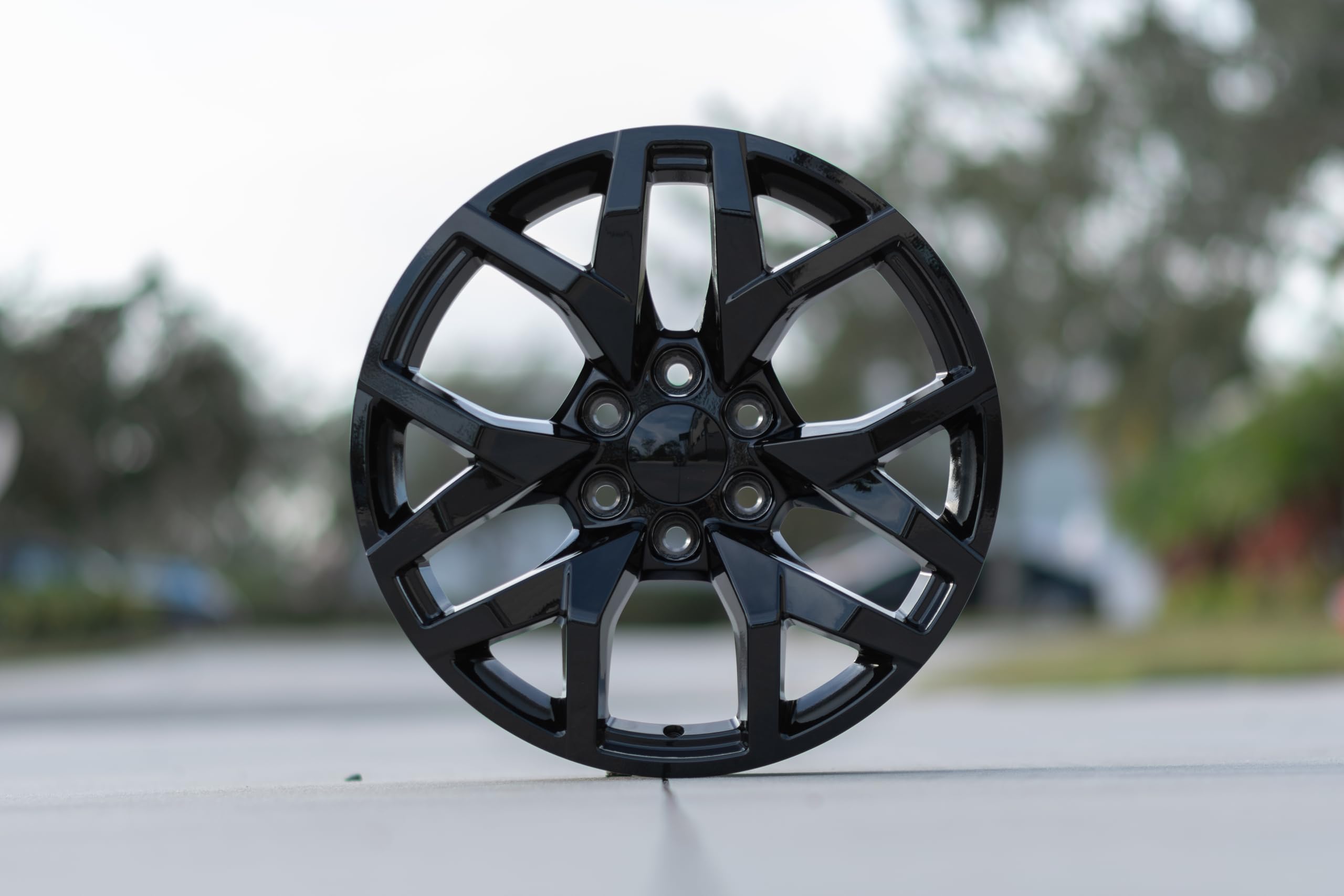 20 Inch OE Wheels CV66 Rim Fits Suburban 1500 Z71 Style 6x139.7 20x9 Gloss Black - Hollander 14076 (1)