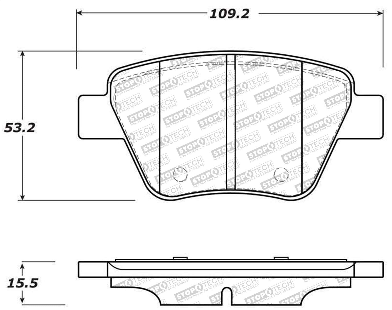 Brake Pads StopTech 305.14560 with Hardware Street Select