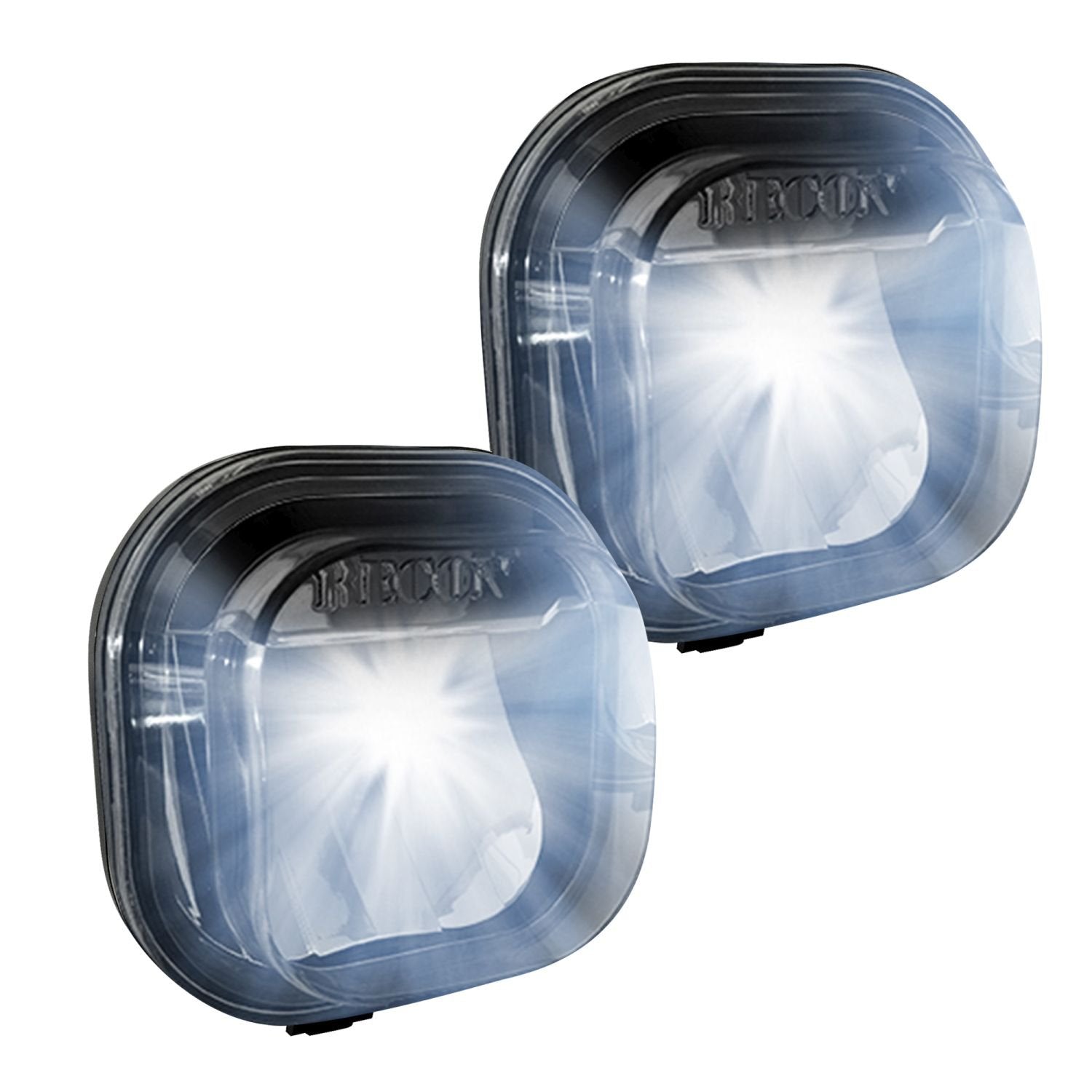 LED Fog Lights 2-Piece Set (Replaces Both OEM Fog Lights Ford SUPERDUTY F-250/350/450/550) - Clear / Chrome made for Superduty 2011-2015
