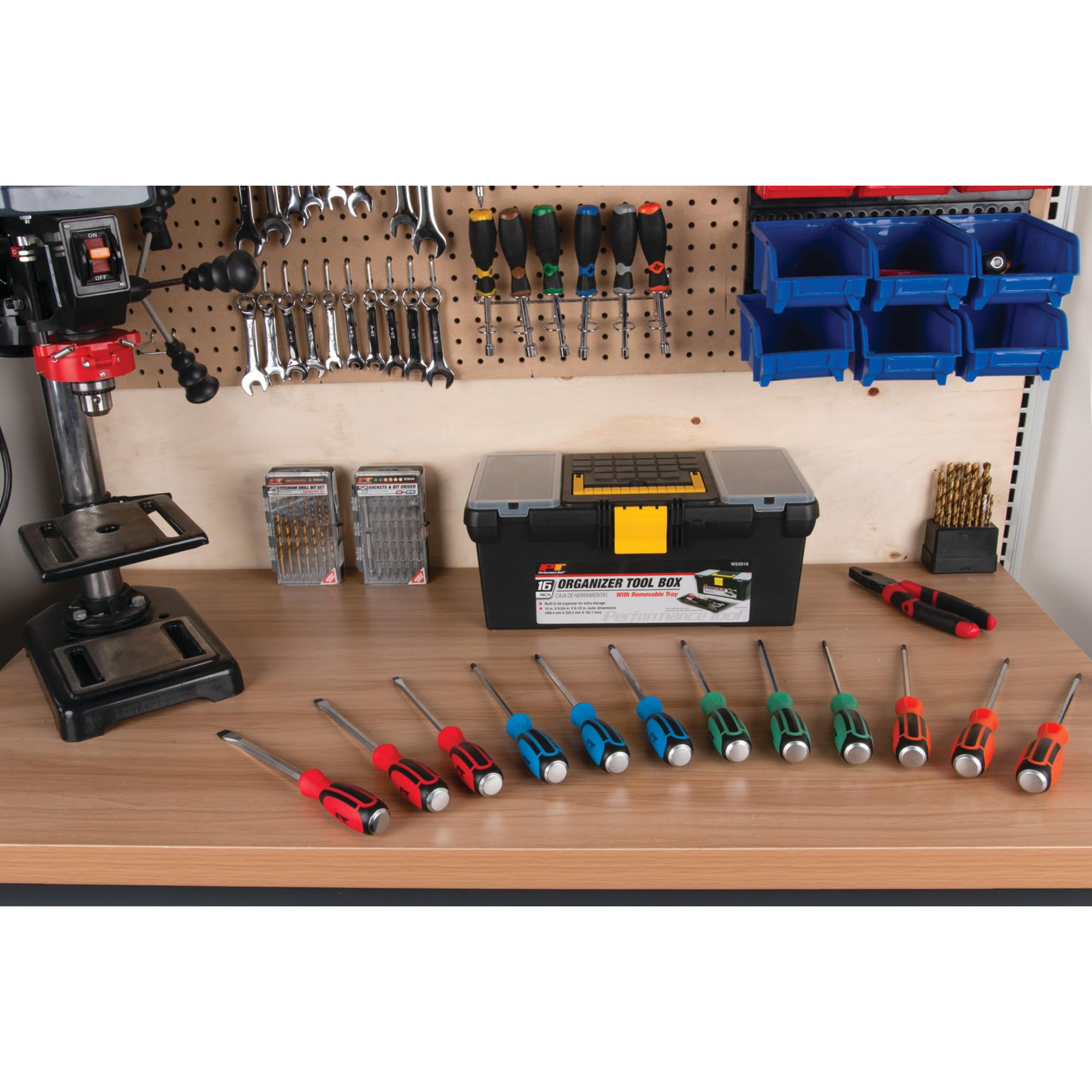 12Pc Performance Tool Go-Thru Screwdriver Set W1741
