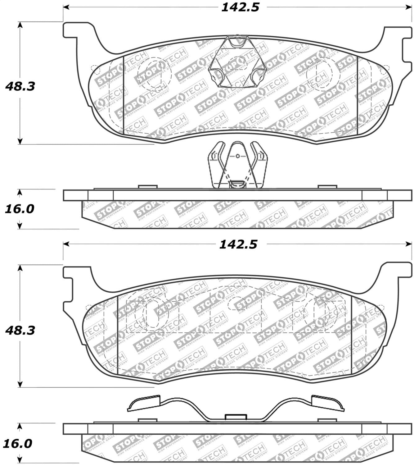 Brake Pads StopTech 305.07110 Street Select with Hardware