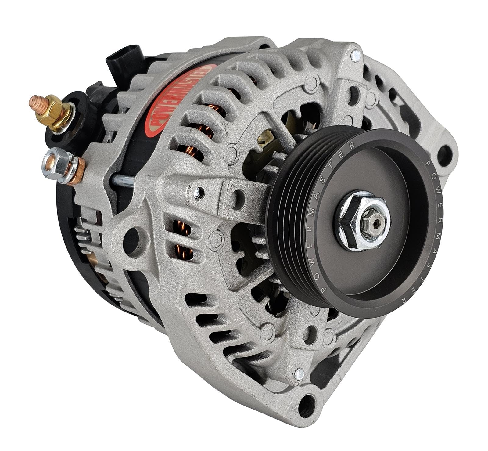 Alt Powermaster GM Denso Natural 245A 3" 6 grv Under Drive Pulley 2 pin OE Hookup FR-L VR HPR