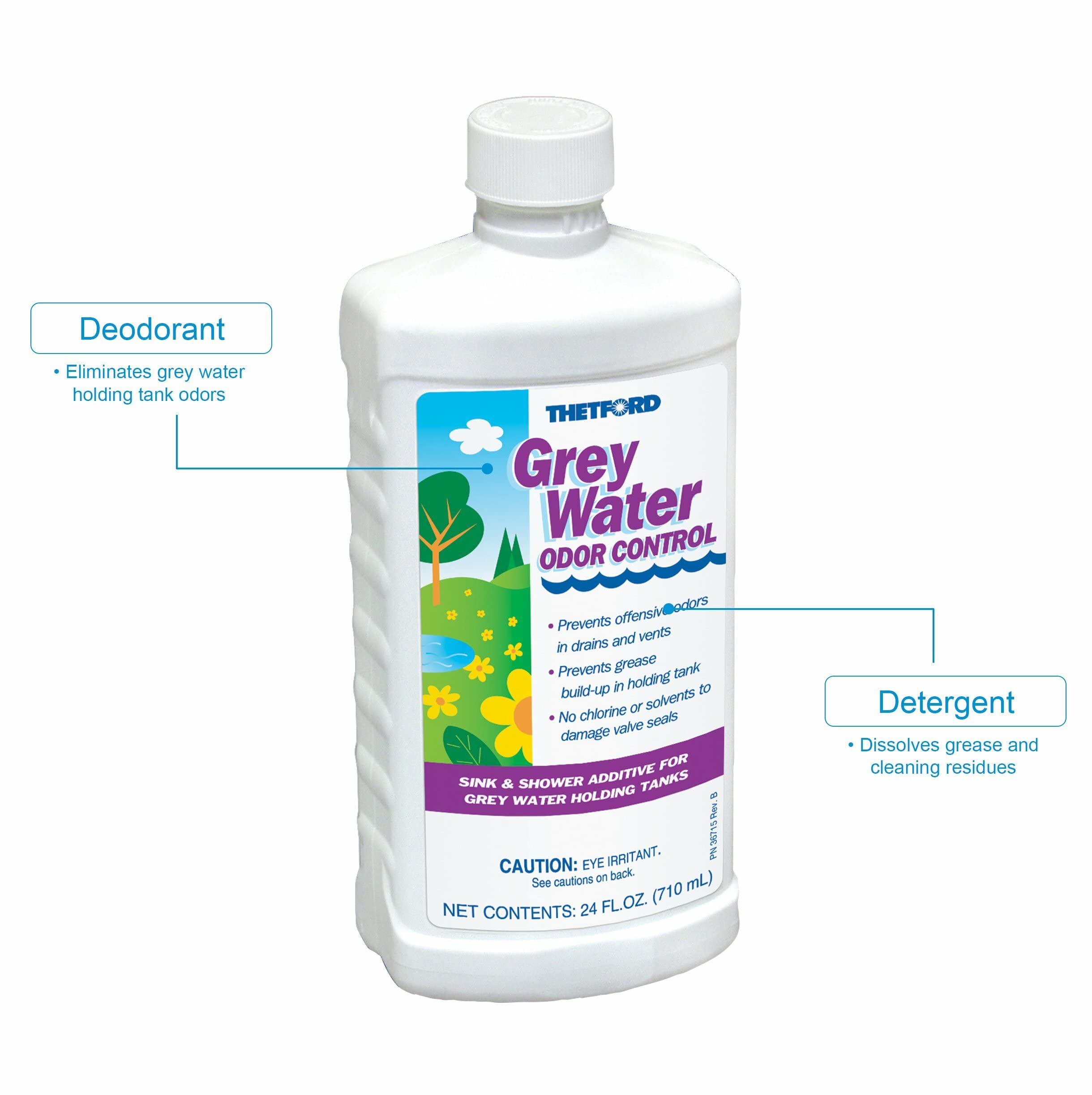 Grey Water Odor Control - 24 oz RV Grey Water Tank Treatment - Thetford 15842