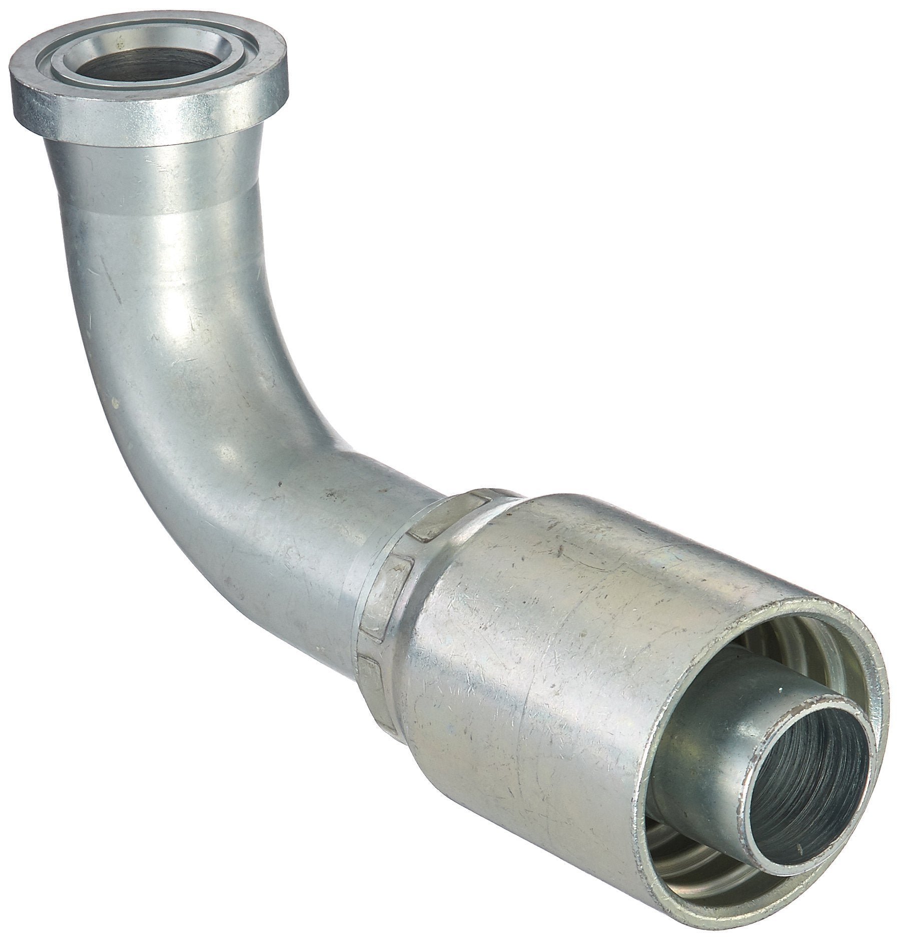 GlobalSpiral Series MAX Pressure Couplings, Gates 32GSM-32FLC90-130 Caterpillar Style O-Ring Flange, 90 Degree Bent Tube, 2" ID