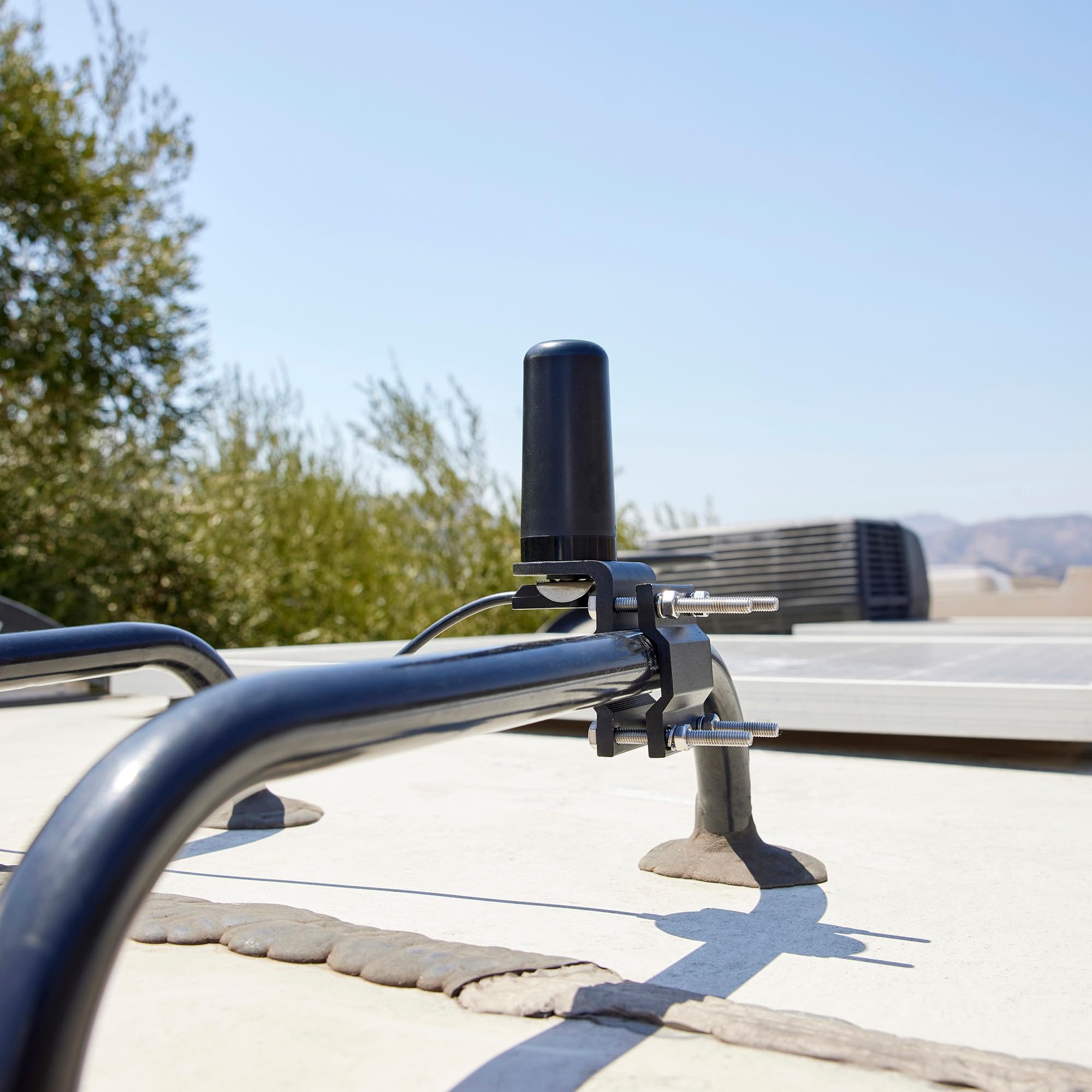 Midland 3DB MXTA25 MicroMobile Compatible Gain Ghost Antenna - 3.5” Tall with 1.5” Base Diameter - Low Profile GMRS NMO Connection