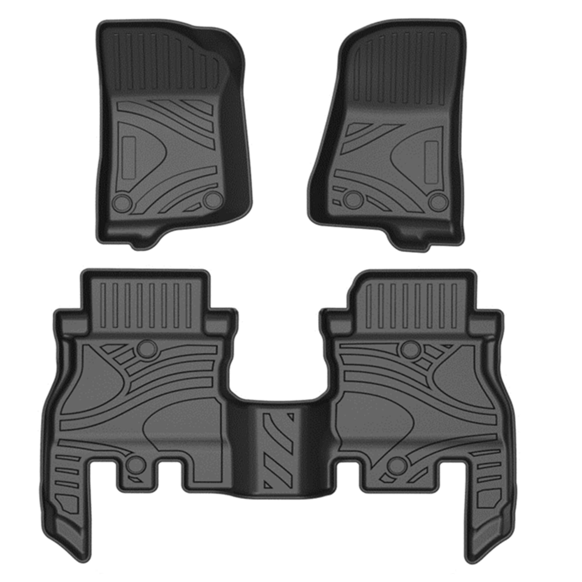 TOTALINER Black Horse Heavy Duty Floor Mat Anti-Skid Black 1.37'' Thickness Compatible with 2018-2024 Jeep Wrangler-FMJJL18