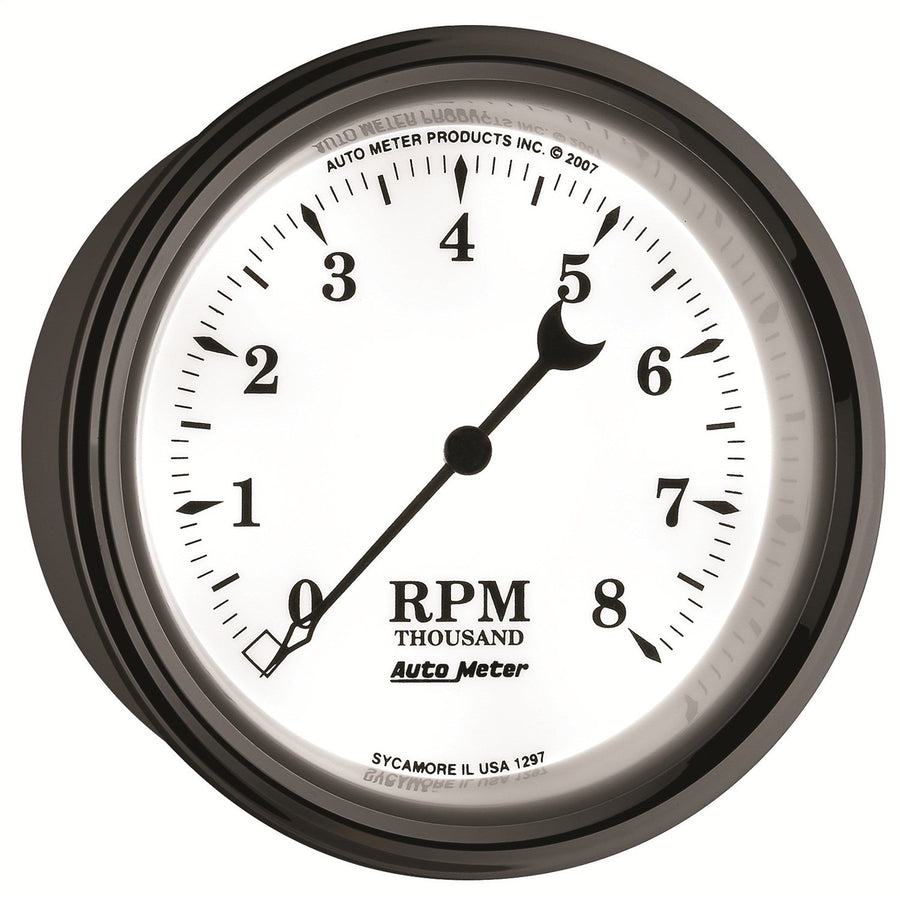 Auto Meter 3-3/8" Old Tyme White II 8000 RPM In-Dash Tachometer Gauge