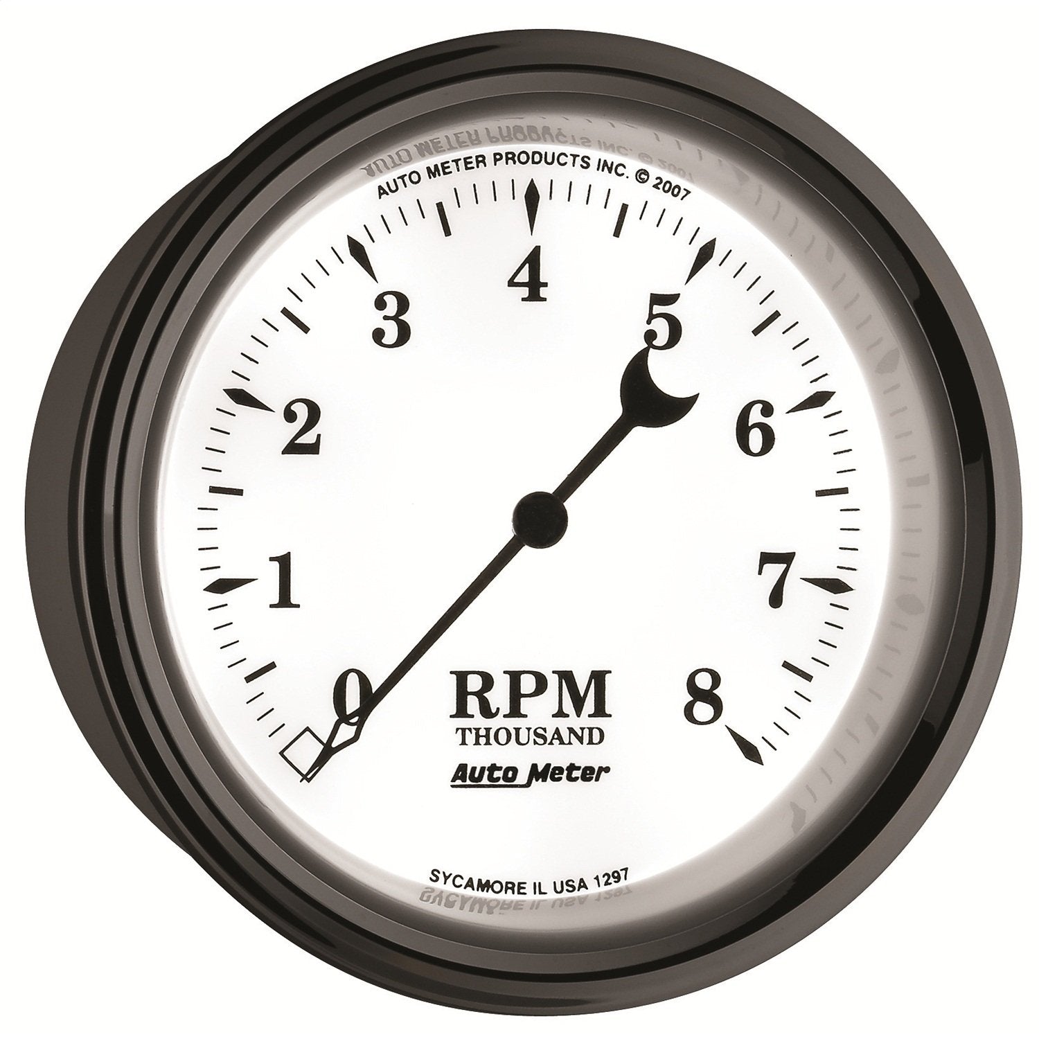 Auto Meter 3-3/8" Old Tyme White II 8000 RPM In-Dash Tachometer Gauge