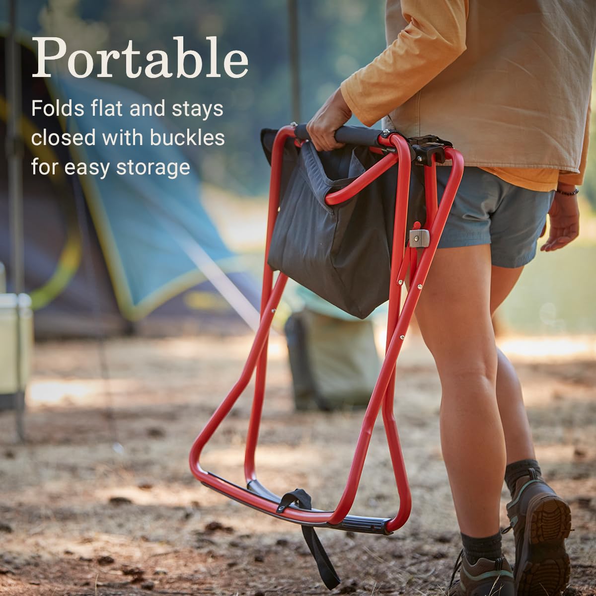 Coleman Portable Cross Rocker Outdoor Rocking Chair, Weather-Resistant Seat with Cup Holder & Padded Back