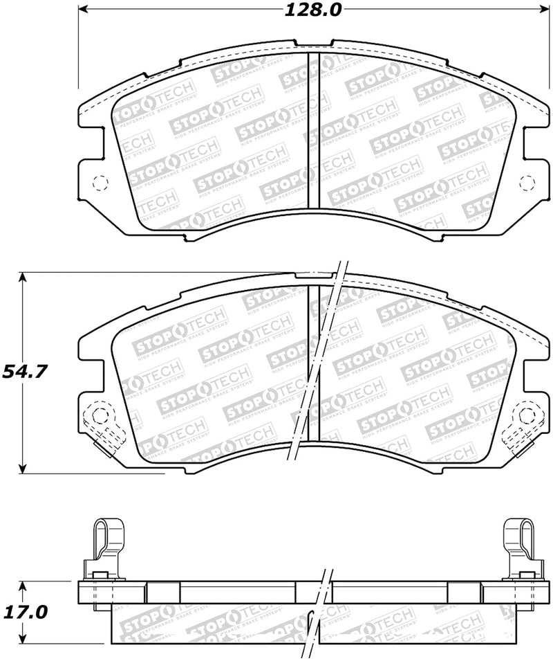Sport Brake Pads StopTech 309.04701 with Shims and Hardware