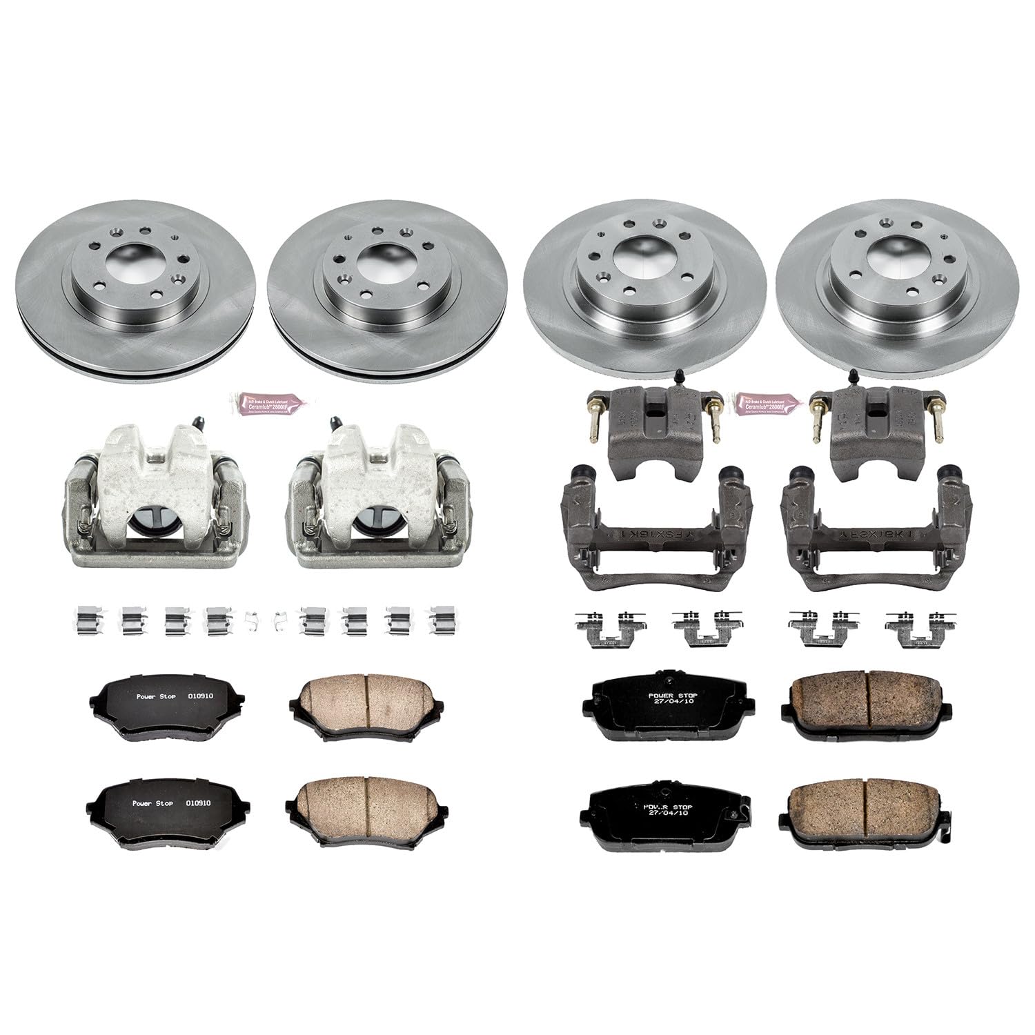 Power Stop KCOE4098 1-Click OE Replacement Brake Kit with Calipers For Mazda MX-5 Miata Autospecialty 2006-2015 [Model Specific]