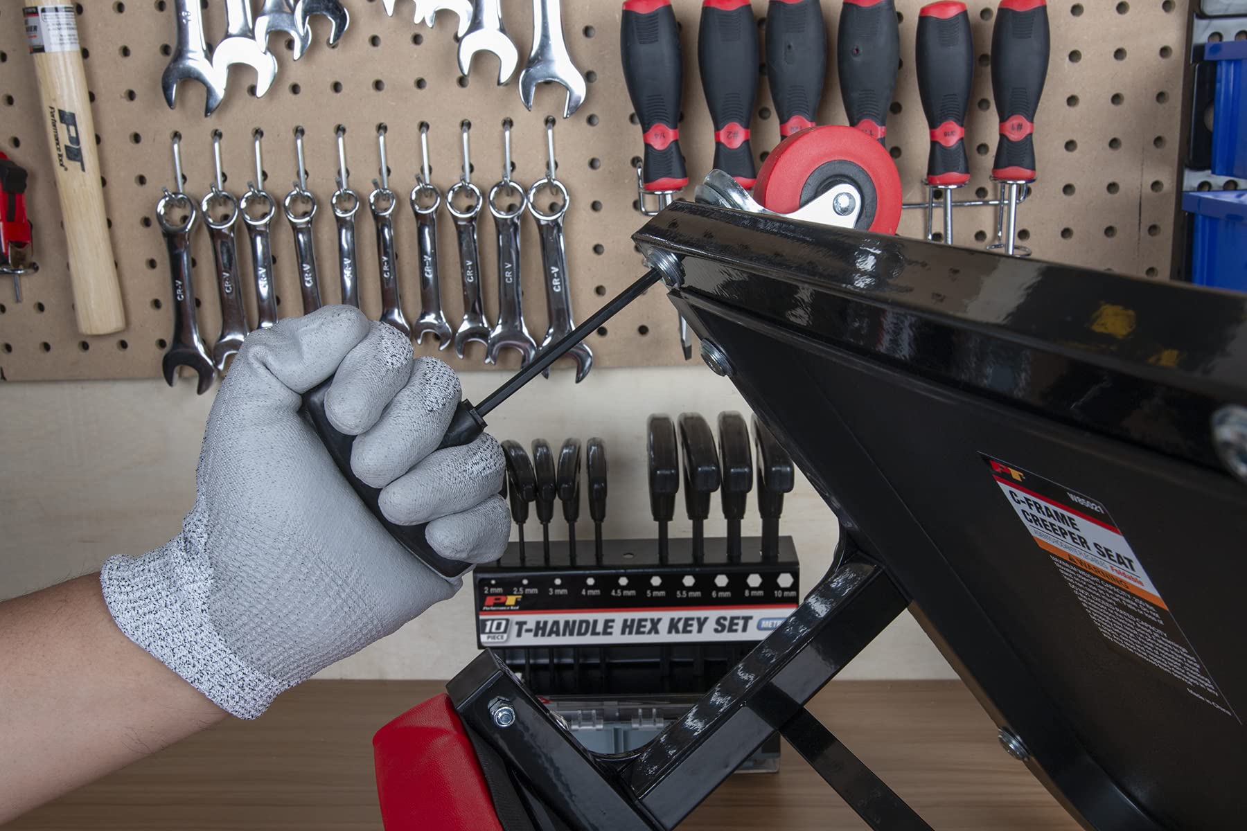 10-Piece Performance Tool Star T-Handle Allen Wrench Set, Long Arm Hex Key Wrench Set
