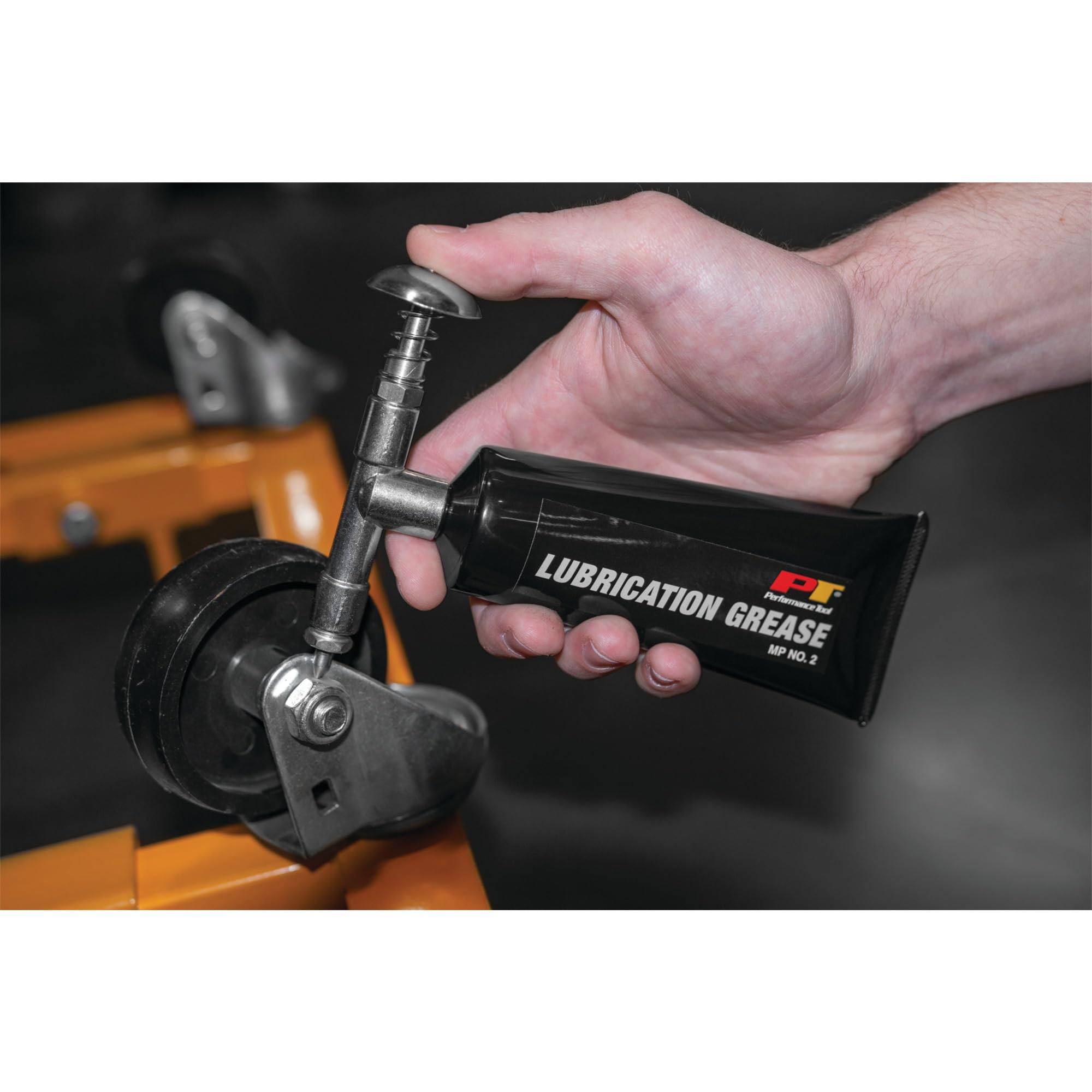 Precision Point Grease Gun Performance Tool W54235 with Grease for Maintenance Work in Garages and Workshops, Black, 3.5 oz