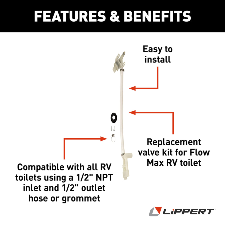 Replacement Flow Max™ RV Toilet Valve Kit