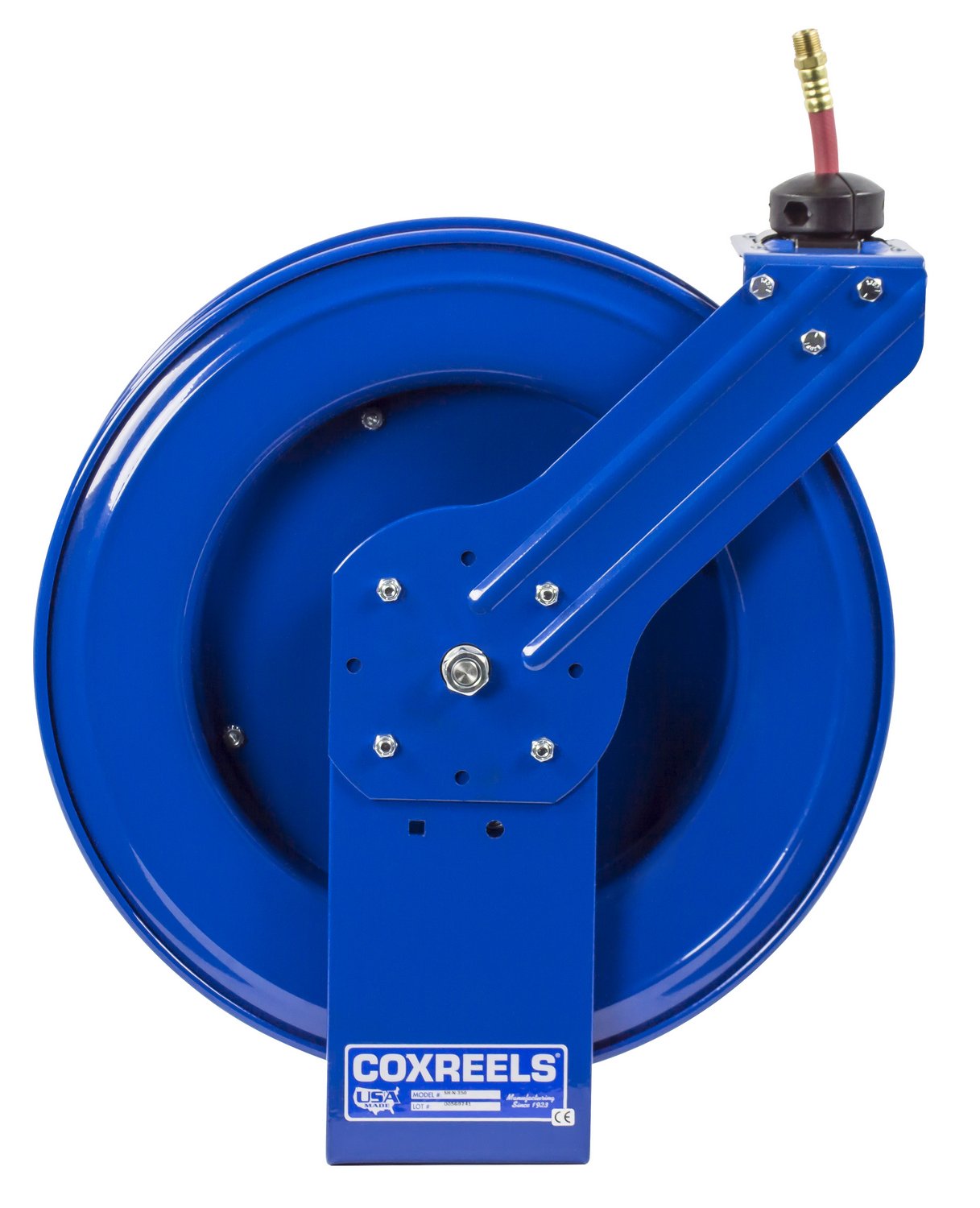 Coxreels Heavy-Duty SH-N-350 Self-Retracting Air/Water Hose Reels, 3/8" Hose ID, 50' Length