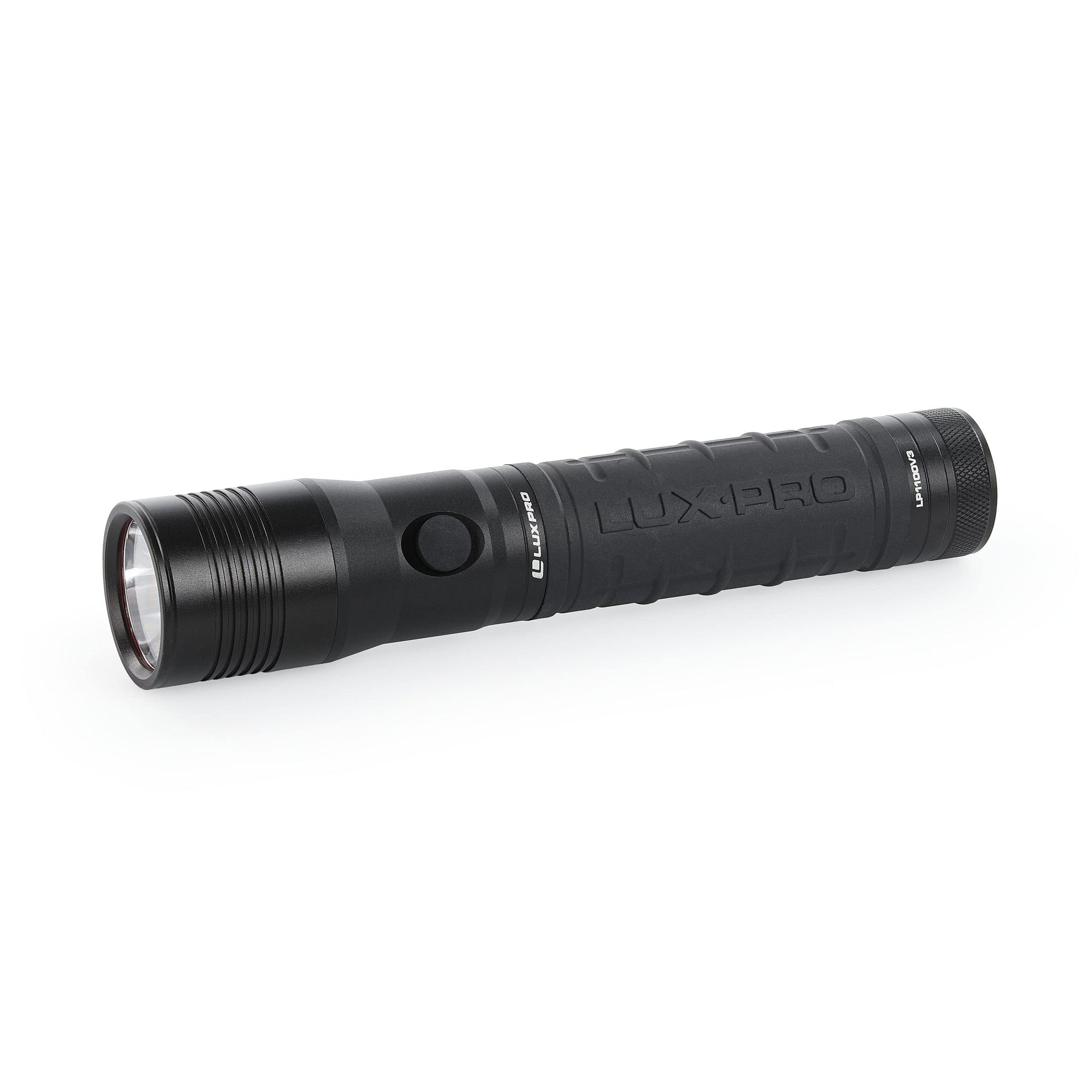 LP1100V3 LUXPRO 2D Size High-output Handheld Flashlight, 455 Lumens, Tackgrip, LPE Optics, Side Button