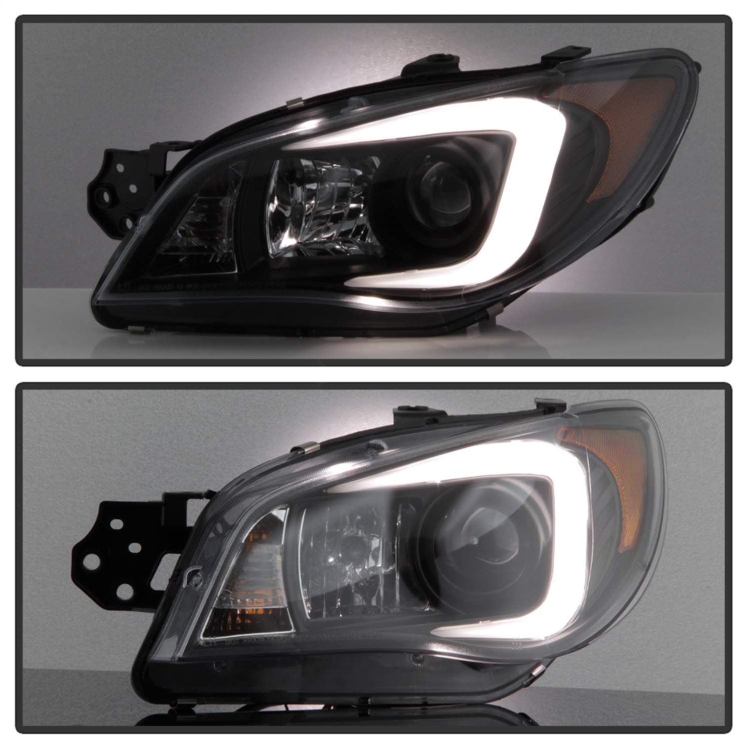 Spyder Auto 5083913 Spyder Subaru impreza WRX 2006-2007 Projector Headlights - Xenon/HID Model Only (Not Compatible With Halogen Model) - Light Bar DRL - Black