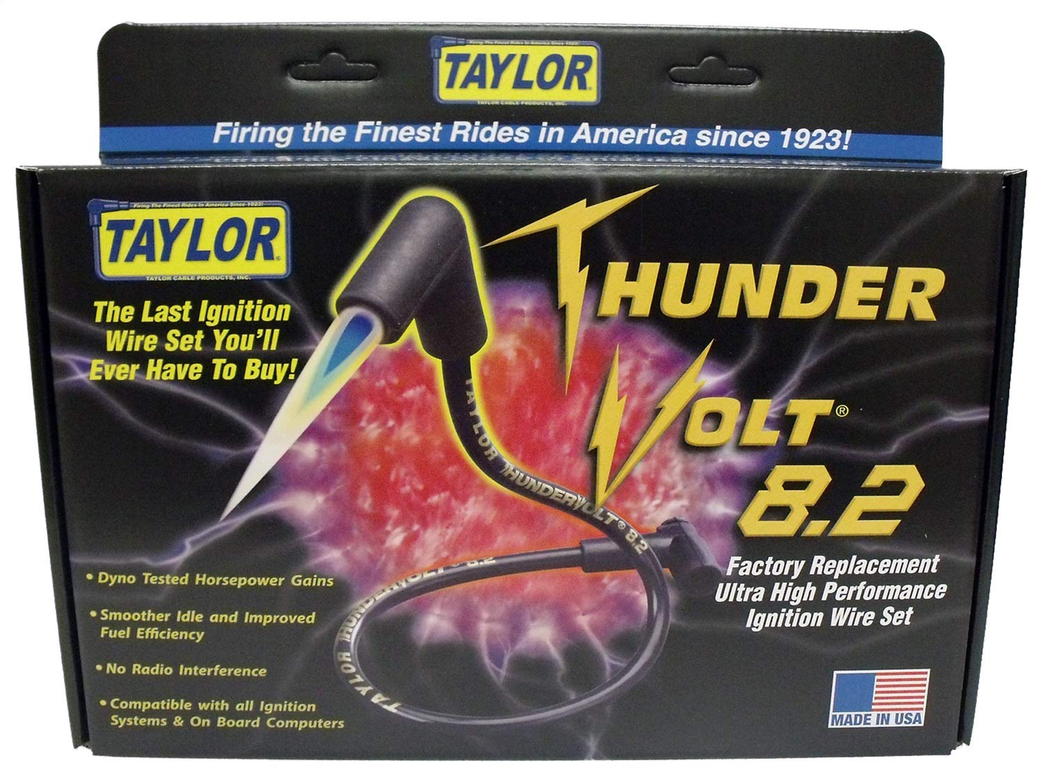 Thundrvlt Taylor Cable Prod 84299 8.2 Custom 8cyl Red