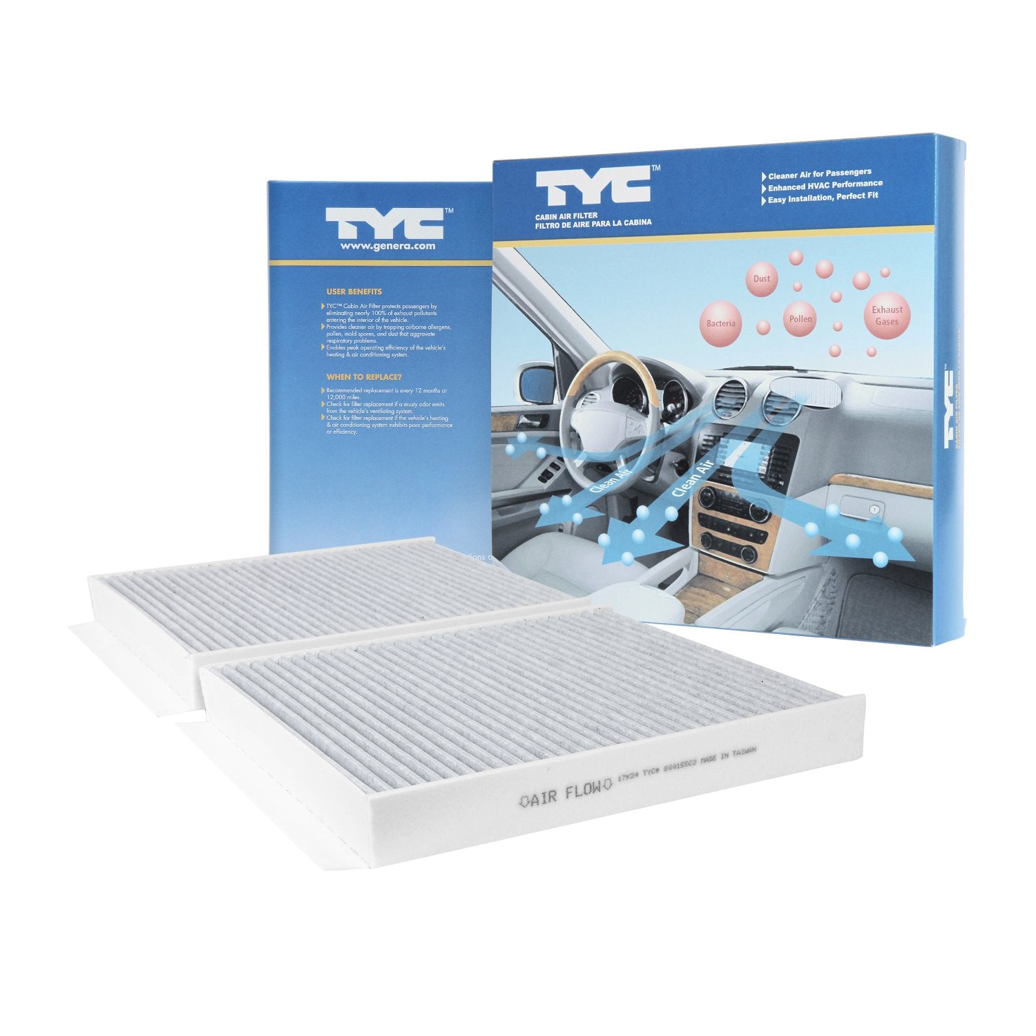 Cabin Air Filter TYC Compatible with 2011-2020 BMW 5 Series