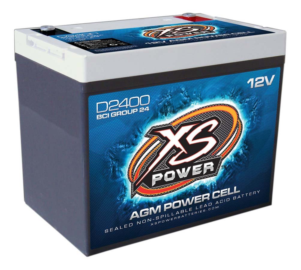 D2400 XS Power AGM Series 3500 Max Amp 670 Cranking Amp 12V Battery with Reinforced Casing